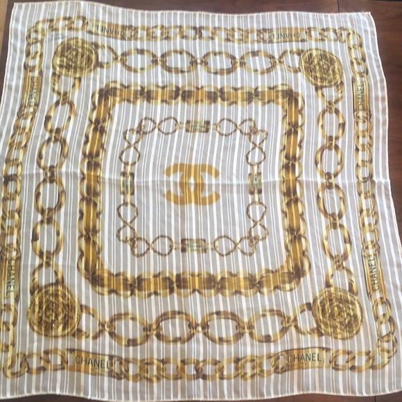 CHANEL Accessories - Vintage Chanel silk scarf- authentic